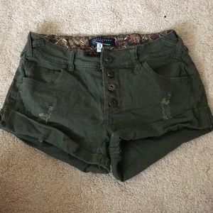 Olive green shorts